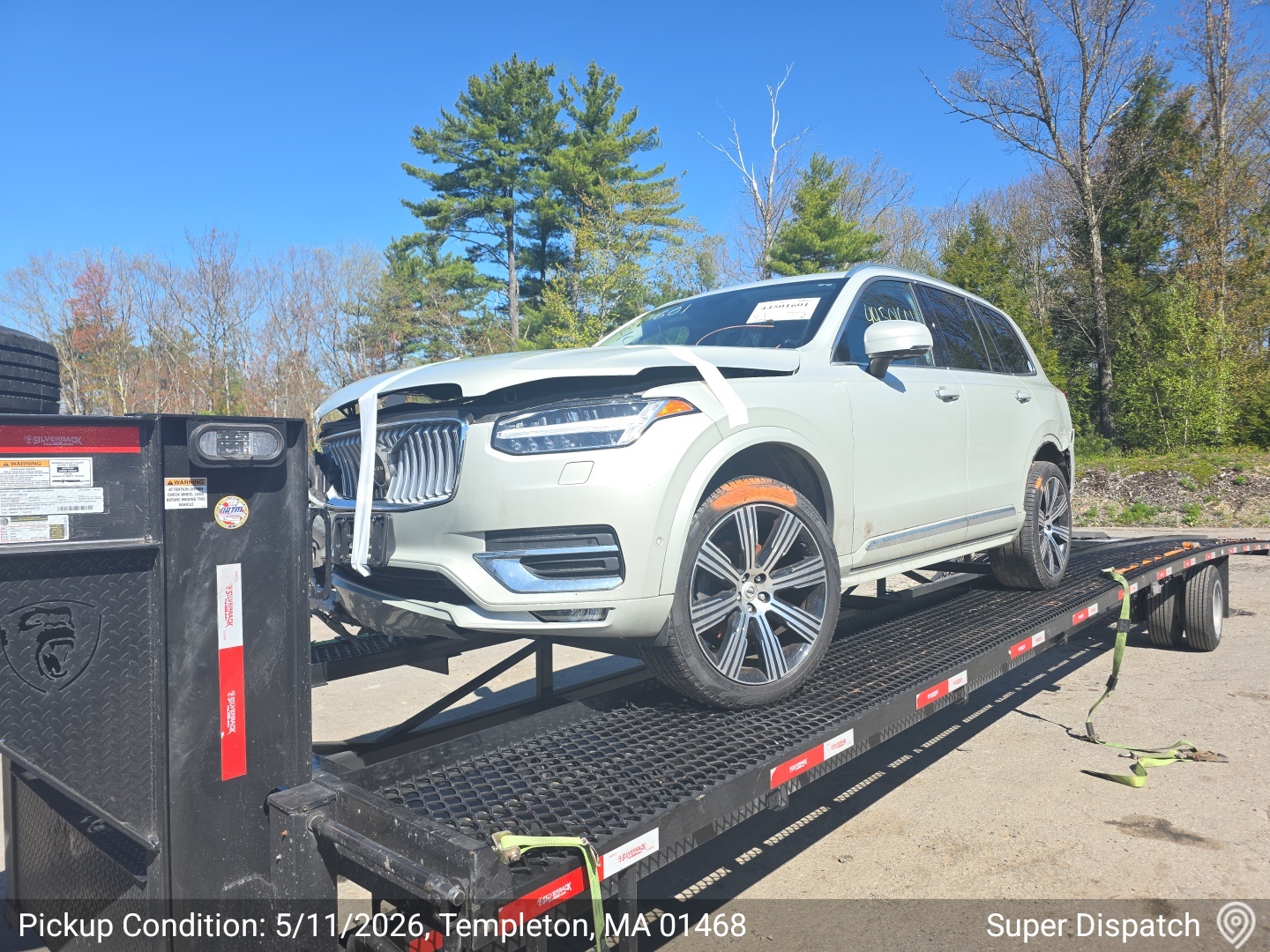 Volvo XC90 picked up in Templeton, MA